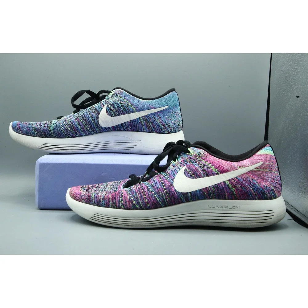 Nike LunarEpic Low Flyknit 2 Multicolor Running Shoes 843765-002 Womens 9.5
